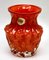 Deutsche Bark Vase in Orange, 1970er 3