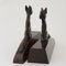 Sujetalibros Cubisant Foxes de bronce de Henri Payen, 1930. Juego de 2, Imagen 3