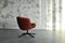 Monsac Swivel Chair in Red 5
