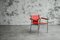 Vintage Sessel aus rotem Leder 1