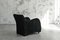 Fauteuil Club en Tissu Noir 4