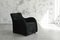 Fauteuil Club en Tissu Noir 1