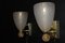 Pulegoso Wandlampen aus Muranoglas mit Glitzer- und Goldblasen im Stil von Barovier, 2000, 2er Set 5