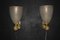 Pulegoso Murano Glass Wall Lights with Glitter and Gold Bubbles in the Style of Barovier, 2000, Set of 2 2