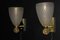 Pulegoso Wandlampen aus Muranoglas mit Glitzer- und Goldblasen im Stil von Barovier, 2000, 2er Set 4