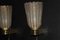Barovier Stil Murano Pulegoso Wandlampen aus goldenem Glas mit goldenen Glitzereinschlüssen, 1990, 2er Set 5