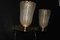 Barovier Stil Murano Pulegoso Wandlampen aus goldenem Glas mit goldenen Glitzereinschlüssen, 1990, 2er Set 3