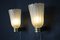 Barovier Stil Murano Pulegoso Wandlampen aus goldenem Glas mit goldenen Glitzereinschlüssen, 1990, 2er Set 4
