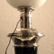 French Art Deco Table Lamp in Black Wood and Nickeled Metal from Mazda, 1920s 4