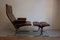 Model DS 2030 Lounge Chair with Ottoman in Brown Leather by Hans Eichenberger for de Sede, 1980s, Set of 2 6