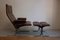 Model DS 2030 Lounge Chair with Ottoman in Brown Leather by Hans Eichenberger for de Sede, 1980s, Set of 2, Image 6