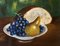 Still Life with Pear and Grapes, 1920s, Oil on Canvas, Framed 1