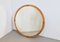 Grand Miroir Rond Vintage en Teck, Danemark, 1960s 7