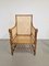 Handmade Bobbin Armchair in Oak & Cane, France, 1930s 14