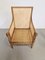 Handmade Bobbin Armchair in Oak & Cane, France, 1930s, Image 9