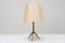 Mid-Century Tripod Bedside Table Lamps in Brass, 1960s, Set of 2, Image 2