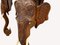 Table Basse Sculpture Éléphant Antique en Bois Sculpté 8