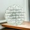 Portuguese Minimalist Round Clear Textured Glass Flush Mount or Wall Light, 1990s 3