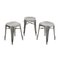 Industrial Iron Stools, Set of 10 1