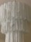 Großer Röhren Kronleuchter aus Muranoglas mit Vergoldetem Lampenfuß 6