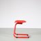 Red Metal Tractor Seat Stool, Italy, 1970s, Image 3