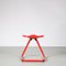 Red Metal Tractor Seat Stool, Italy, 1970s 5