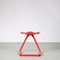 Red Metal Tractor Seat Stool, Italy, 1970s, Image 5