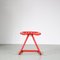 Red Metal Tractor Seat Stool, Italy, 1970s, Image 6
