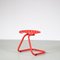 Red Metal Tractor Seat Stool, Italy, 1970s 2