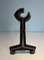 Modern Cast Iron and Wrought Iron Andirons, 1950s, Set of 2 4