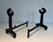 Modern Cast Iron and Wrought Iron Andirons, 1950s, Set of 2 9