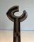 Modern Cast Iron and Wrought Iron Andirons, 1950s, Set of 2 7