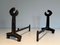 Modern Cast Iron and Wrought Iron Andirons, 1950s, Set of 2, Image 10