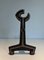 Modern Cast Iron and Wrought Iron Andirons, 1950s, Set of 2, Image 3