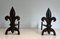 Chenets with Cast Iron and Wrought Iron Lilies, 1970s, Set of 2 11