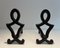 Modern Wrought Iron Chenets, 1940s, Set of 2, Image 11