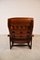 Vintage Leather Armchair with Hocker, 1970s, Set of 2 10