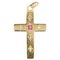 Colgante en forma de cruz de oro amarillo de 18 quilates, diamantes y rubí, siglo XX, Imagen 1