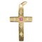 Pendentif Croix du 20ème Siècle en Or Jaune 18 Carats, Diamants et Rubis 1