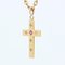 18 Karat 20th Century Yellow Gold, Diamonds and Ruby Cross Pendant, Image 5