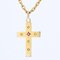 Colgante en forma de cruz de oro amarillo de 18 quilates, diamantes y rubí, siglo XX, Imagen 4