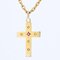 Pendentif Croix du 20ème Siècle en Or Jaune 18 Carats, Diamants et Rubis 4