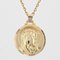 18 Karat French Yellow Gold Virgin Mary with Halo Medal Pendant 4