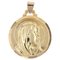 18 Karat French Yellow Gold Virgin Mary with Halo Medal Pendant 1