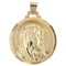 18 Karat French Yellow Gold Virgin Mary with Halo Medal Pendant, Image 1