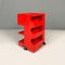 Modern Italian Red Plastic Storage Trolley by Boby Joe Colombo for Bieffeplast, 1968 6