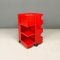 Moderner italienischer Aufbewahrungswagen aus rotem Kunststoff von Boby Joe Colombo für Bieffeplast, 1968 3