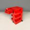 Modern Italian Red Plastic Storage Trolley by Boby Joe Colombo for Bieffeplast, 1968 7