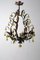 Venetian Drop Murano Glass Gilded Metal Chandelier, Image 7