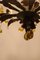 Venetian Drop Murano Glass Gilded Metal Chandelier, Image 9